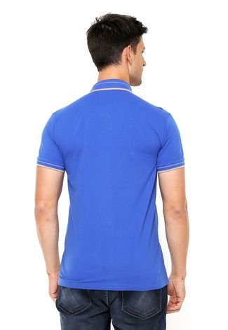 Camisa Polo Sommer Bordado Azul