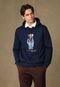 Blusa de Moletom Fechada Polo Ralph Lauren com Capuz Azul-Marinho - Marca Polo Ralph Lauren
