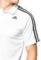 Camisa Polo adidas D2M 3S Branca - Marca adidas Performance