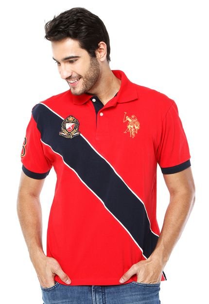 Camisa Polo U.S. Polo Freecal  Vermelha - Marca U.S. Polo