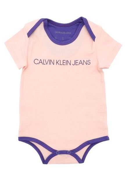 Body Calvin Klein Kids Bebê Menina Rosa - Marca Calvin Klein Kids