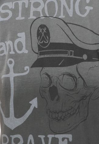 Camiseta FiveBlu Skull Cinza