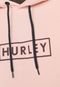 Blusa de Moletom Flanelada Fechada Hurley Boxed Benzo Rosa - Marca Hurley