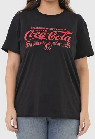 Camiseta Coca-Cola Jeans Aroma Preta