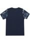 Camiseta Rovitex Menino Floral Azul-Marinho - Marca Rovitex