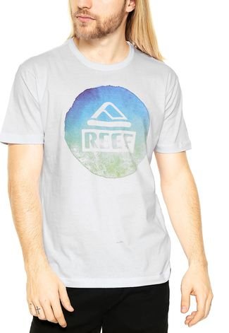Camiseta Reef Logo Watercolor Branca