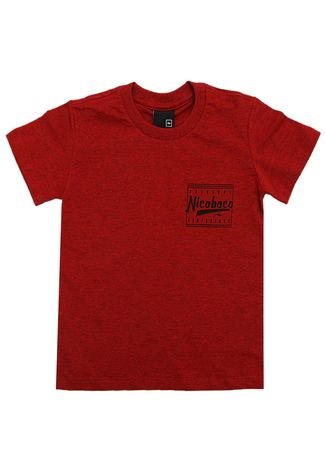 Camiseta Nicoboco Menino Posterior Vermelha