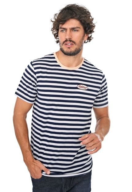 Camiseta Billabong 90's Stripe Branca/Azul - Marca Billabong