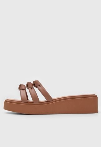 Tamanco Dafiti Shoes Tiras Bege - Compre Agora