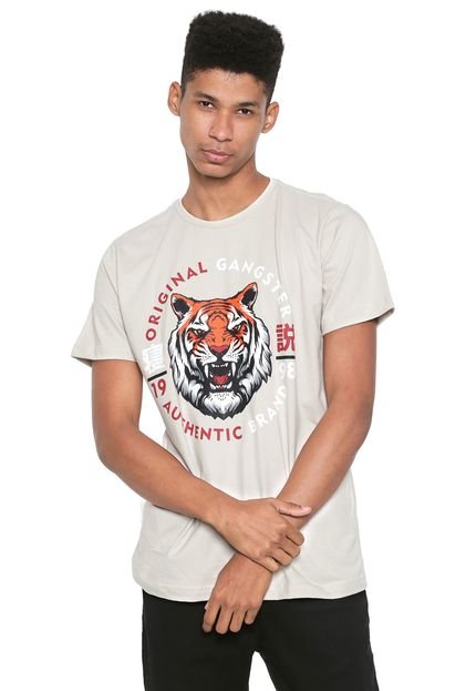 Camiseta Gangster Tigre Bege - Marca Gangster