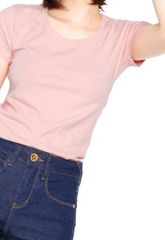 Camiseta Polo Wear Básica Rosa