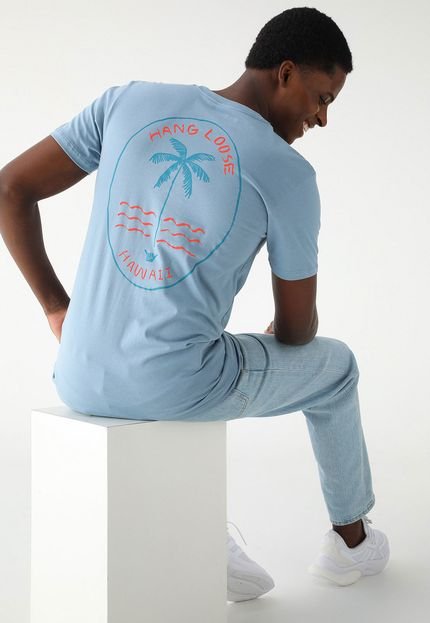 Camiseta Hang Loose Reta Palms Azul - Marca Hang Loose