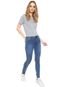 Calça Jeans Only Skinny Recortes Azul - Marca Only