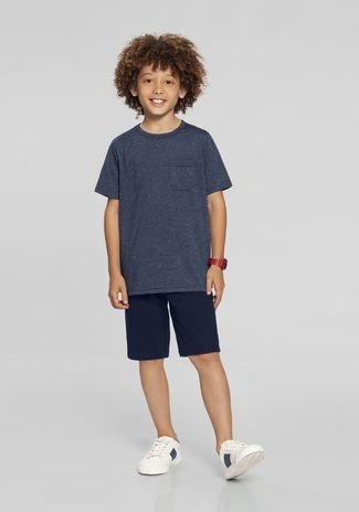 Camiseta Infantil Menino em Malha com Bolso