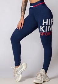Calza Leggings Azul Estampado En Rojo Y Blanco  Hipkini By Brasil Soo Glam