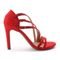 Sandália Modarpe Salto Fino Elegante Com Tiras Vermelho F19 - Marca Modarpe