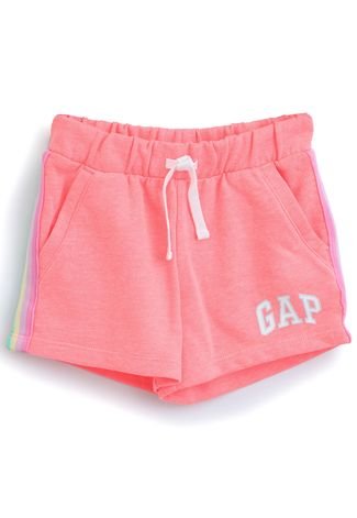 Short GAP Infantil Logo Rosa Compre Agora Dafiti Brasil