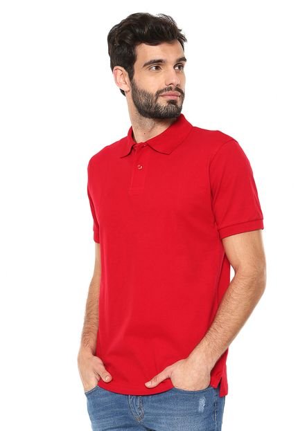 Camisa Polo Crocker Reta Elasta Vermelha - Marca Crocker