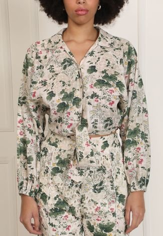 Camisa Cruise Floral Bege