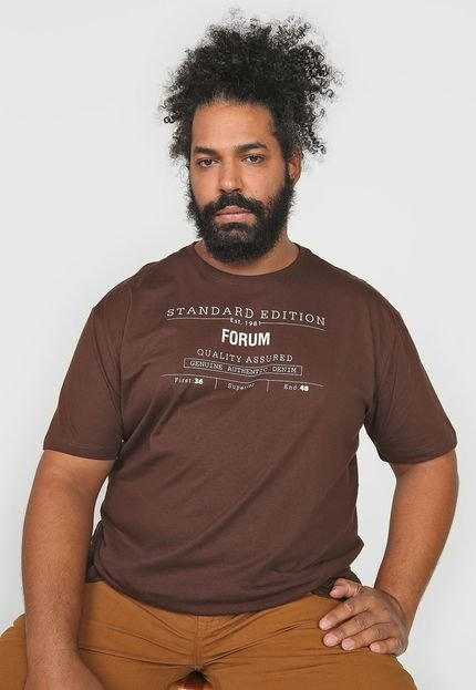Camiseta Forum Lettering Marrom - Marca Forum