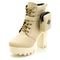 Bota Coturno Feminino Salto Grosso Com Bag 181270 Napa Off White - Marca Sete Sales