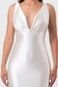 Vestido satin longo slip decote profundo offwhite labrava - Marca Labrava