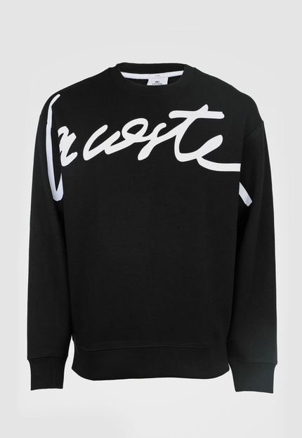 Moletom Fechado Lacoste Lettering Preto - Marca Lacoste