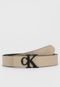 Cinto Calvin Klein Fivela Logo Off-White - Marca Calvin Klein