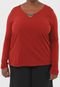 Blusa Cativa Plus Recorte Marrom - Marca Cativa Plus