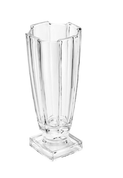 Vaso de Cristal Com Pé Stage 14x36,5cm Incolor - Marca Wolff
