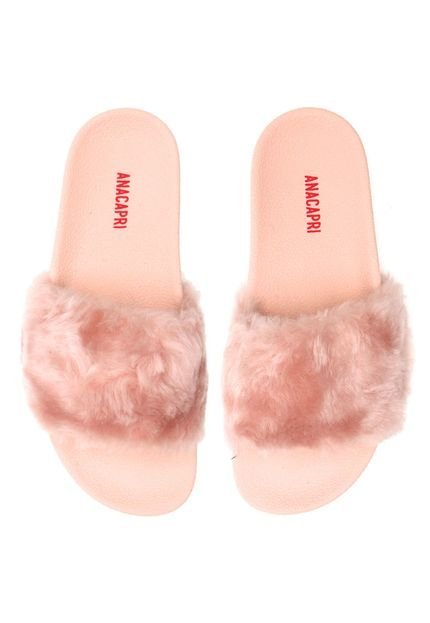 Chinelo Slide ANACAPRI Pelugem Rosa - Marca Anacapri