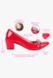 Sapato Feminino Scarpin Corrente Salto Baixo Vermelho - Marca TAKATA BY RAFAEL TAKATA