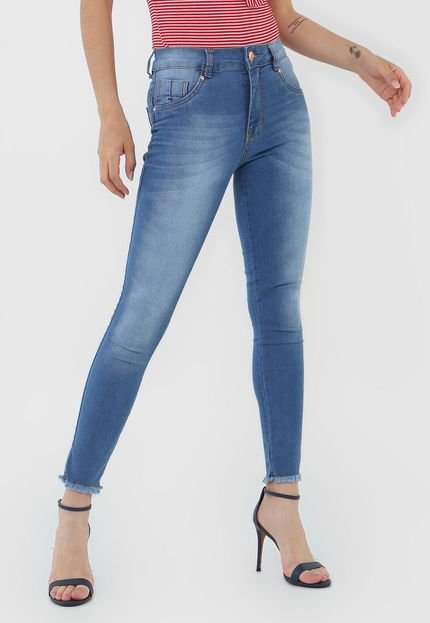 Calça Jeans Biotipo Skinny Desfiada Azul - Marca Biotipo