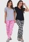 Kit com 02 Pijamas Manga Curta e Calça Comprida Estações Click Mais Bonita - Marca Click Mais Bonita