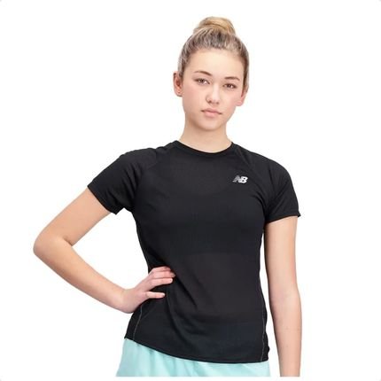 Camiseta New Balance Impact Run Feminina Preto - Marca New Balance