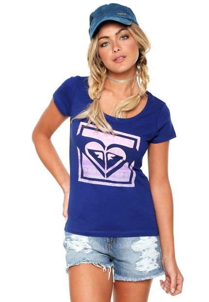 Camiseta Roxy Tropic Heart Azul - Marca Roxy