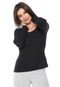 Blusa Bela Notte Canelada Preta - Marca Bela Notte