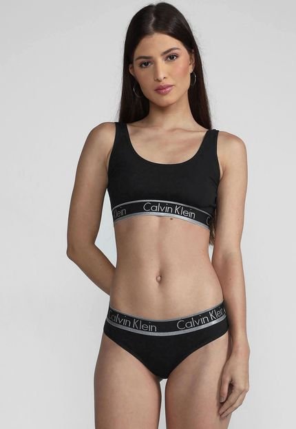 Calcinha Calvin Klein Underwear Biquí­ni Logo Preta - Marca Calvin Klein Underwear