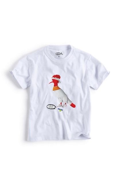 Camiseta Infantil Pica Pau Jogador Tenis Reserva Mini Branco - Marca Reserva Mini