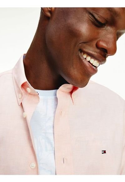 Camisa De Popel n Con Manga Corta Tommy Hilfiger Compra Ahora