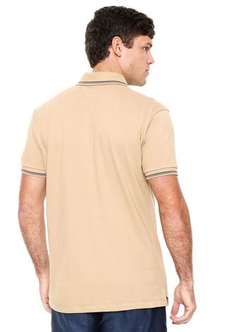Camisa Polo Colcci Logo Bege