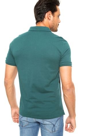 Camisa Polo Calvin Klein Recorte Verde