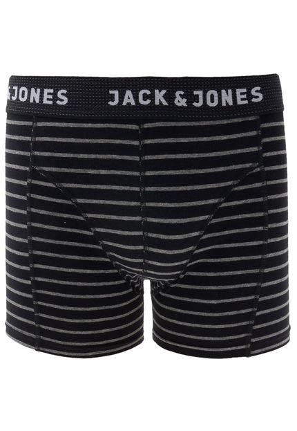 Cueca Jack & Jones Boxer Listrada Preta - Marca Jack & Jones