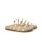 Sandalia Birken Rasteira Flat Ouro Light Tiras Kuento Shoes - Marca KUENTO SHOES