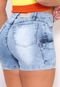 Shorts Cargo Feminino Azul Jeans Alleppo Jeans - Marca Alleppo Jeans