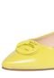 Sapatilha Carmim Bico Fino Logo Pintado Amarela - Marca Carmim