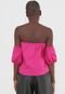 Blusa AMBER Ombro a Ombro Pink - Marca AMBER
