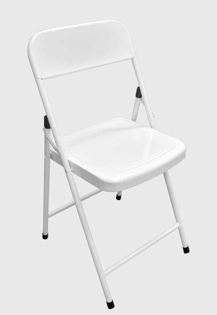 Cadeira açomix Dobrável Aço branco AçoMix - Marca Açomix