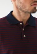 Camisa Polo Reserva Reta Piquet Listrado Bordô - Marca Reserva