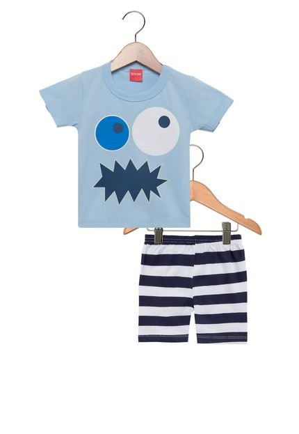 Pijama Tricae Curto Baby Azul - Marca Tricae